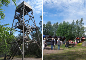 Vanhoihin rakennushankkeisiimme kuuluu mm. lintutorni, joka mallinnettiin historiallisen ilmavalvontatornin mukaan, sekä katokset kylän torille.